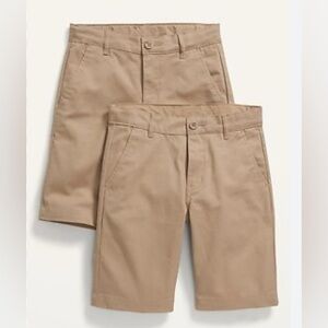 NWT 2Pack Flat Front Knee Length School Uniform Approved Khaki Big Boys …